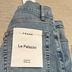 Frame Denim Le Palazzo Light Blue Wide Leg Jeans